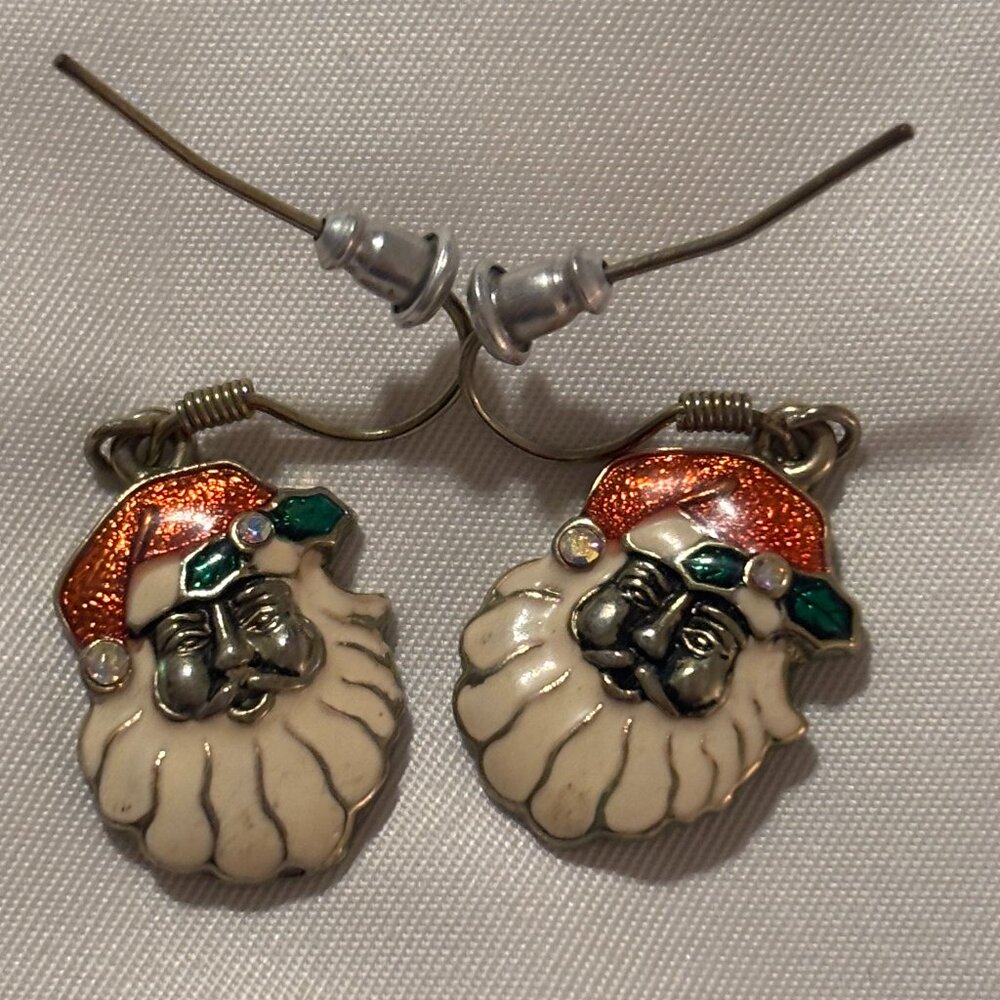 Vintage Santa Claus Earrings